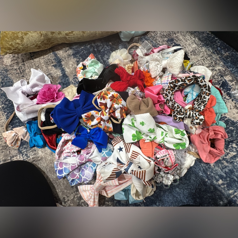 Toddler bows/headwraps/head bands lot!